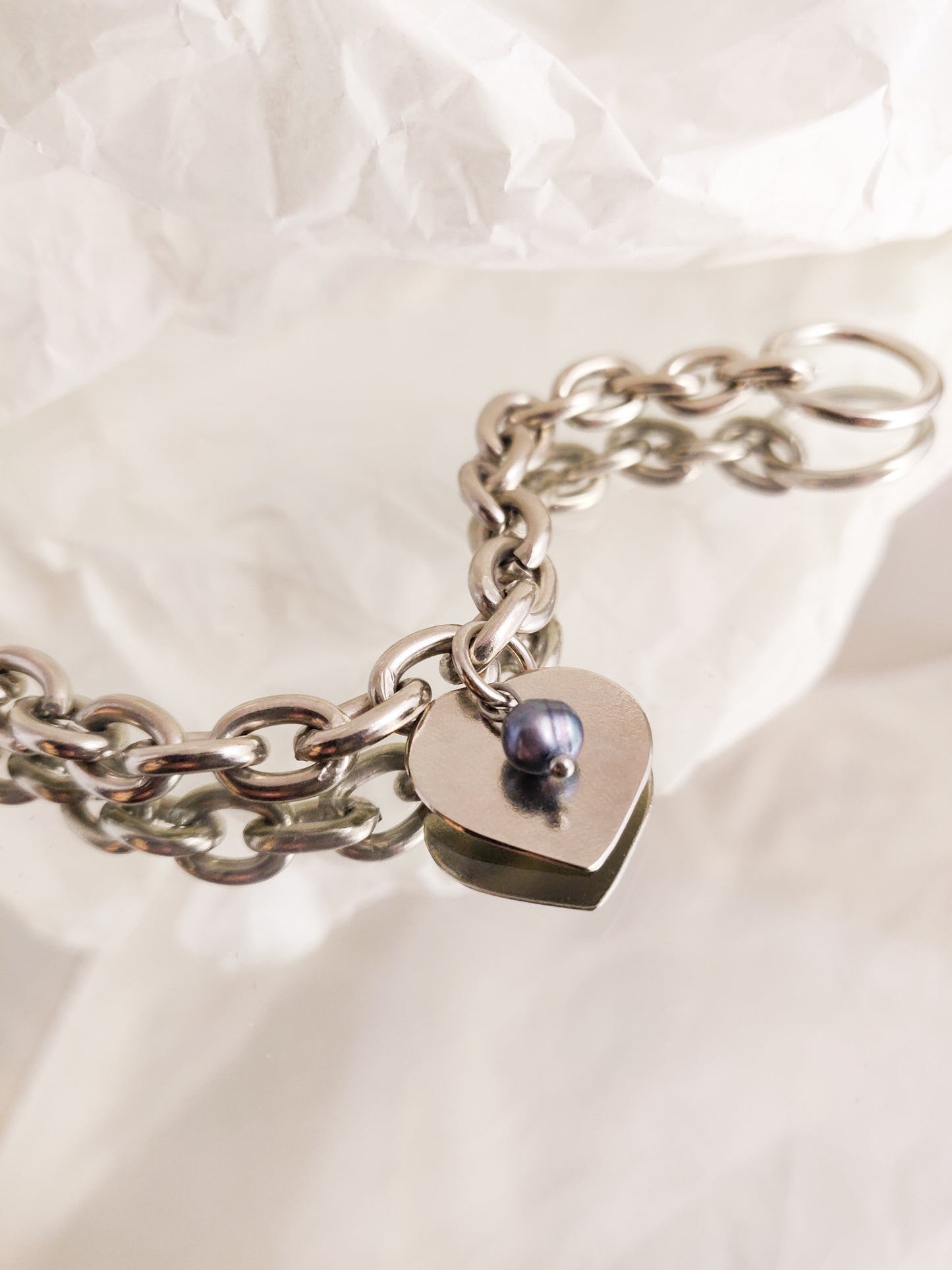 Bold Heart Pearl | Silver